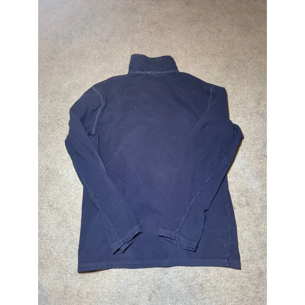 The North Face Mens TKA 100 Quarter Zip Fleece Pullover Navy Blue Medium